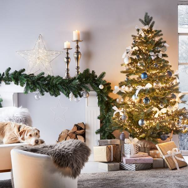 Tannengirlande FLORISTA - PVC / Metall / Pappe - Dunkelgrün