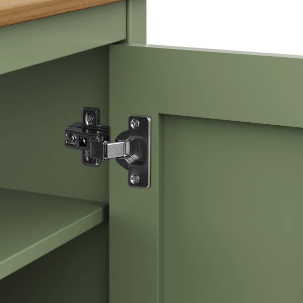 Waschbeckenunterschrank Belleria Typ B - Massivholz - Grün