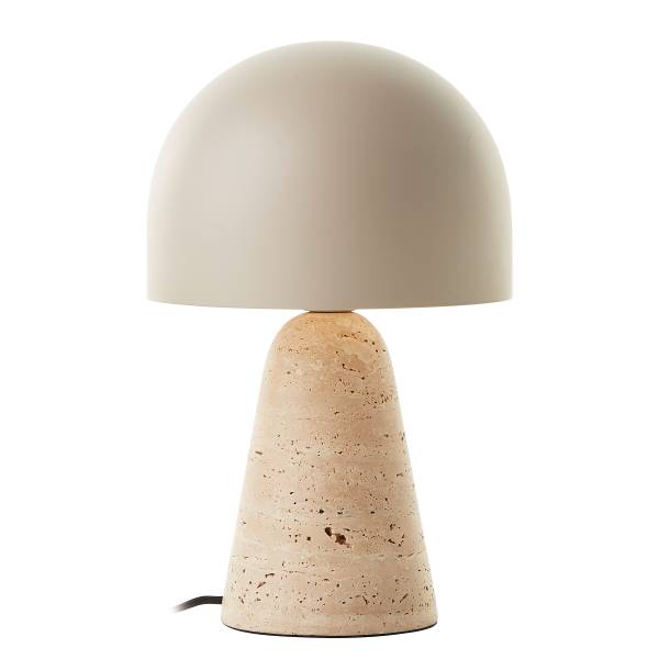 Tischleuchte Nalam Marmor - Eisen / Marmor - Beige - 1-flammig