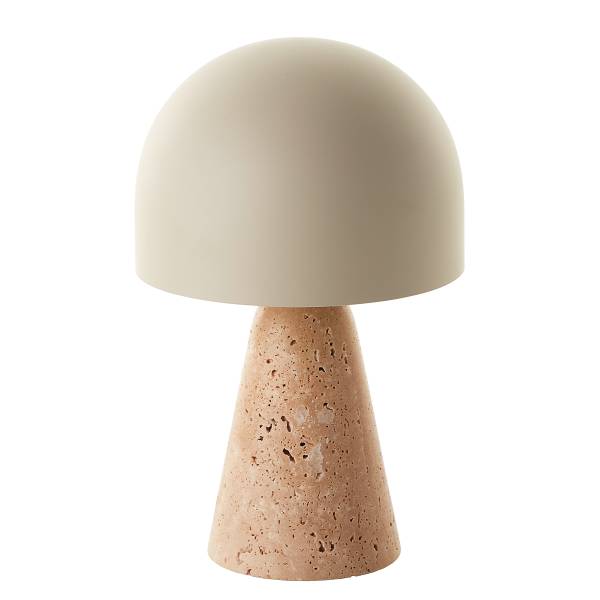 Tischleuchte Nalam Marmor - Eisen / Marmor - Beige - 1-flammig
