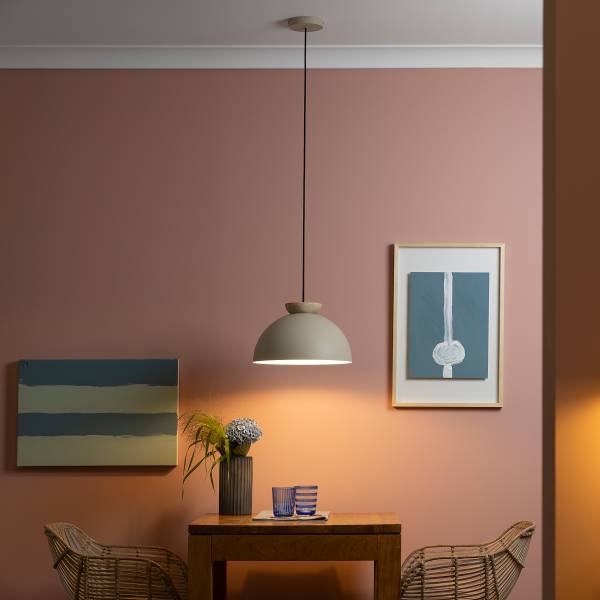 Pendelleuchte Nalam Marmor - Eisen / Marmor - Beige - 1-flammig