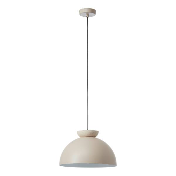 Pendelleuchte Nalam Marmor - Eisen / Marmor - Beige - 1-flammig