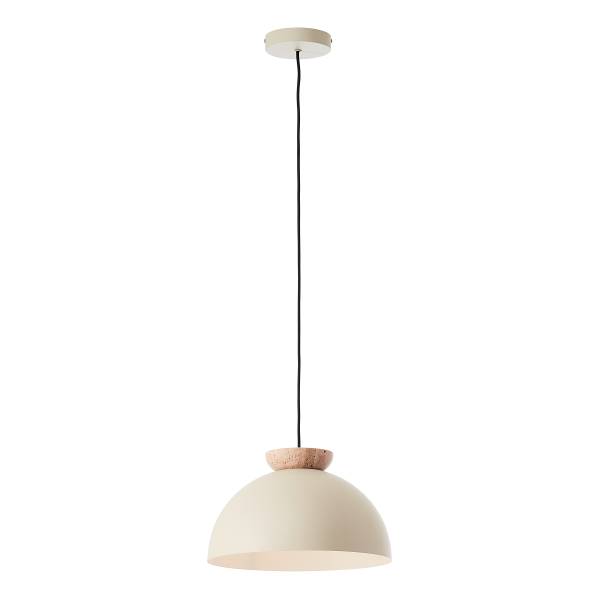 Pendelleuchte Nalam Marmor - Eisen / Marmor - Beige - 1-flammig