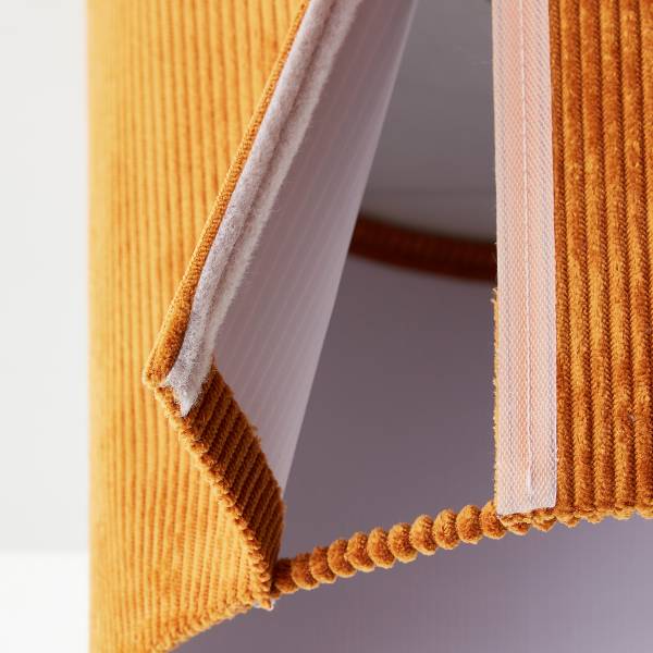 Pendelleuchte Tony - Eisen / Cordstoff - Orange - Flammenanzahl: 1