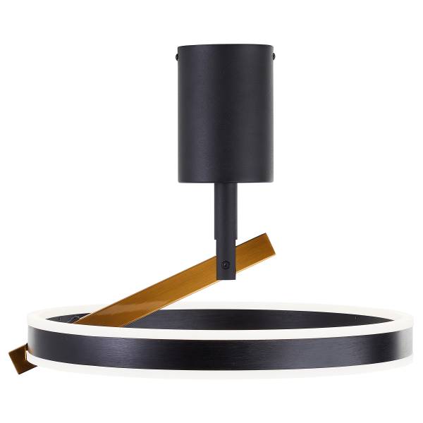 LED-Deckenleuchte Merida - Aluminium / Acrylglas - Schwarz / Gold - 1-flammig