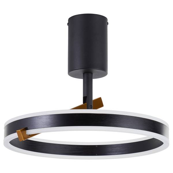 LED-Deckenleuchte Merida - Aluminium / Acrylglas - Schwarz / Gold - 1-flammig