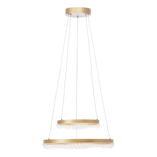 LED-Pendelleuchte Aurora - Aluminium / Acrylglas - 2-flammig - Gold