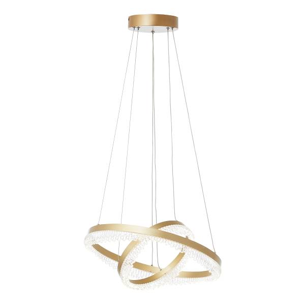 LED-Pendelleuchte Aurora - Aluminium / Acrylglas - 2-flammig - Gold