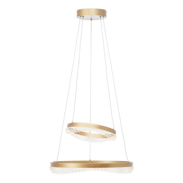 LED-Pendelleuchte Aurora - Aluminium / Acrylglas - 2-flammig - Gold