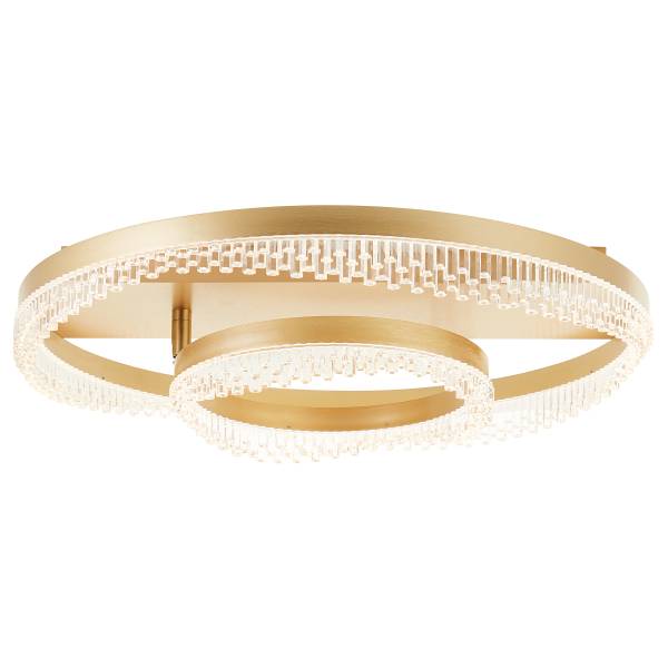 LED-Deckenleuchte Aurora - Aluminium / Acrylglas - 2-flammig - Gold