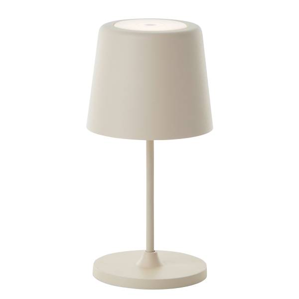 LED-Tischleuchte Kaami - Eisen / Kunststoff - 1-flammig - Beige - 2er Set