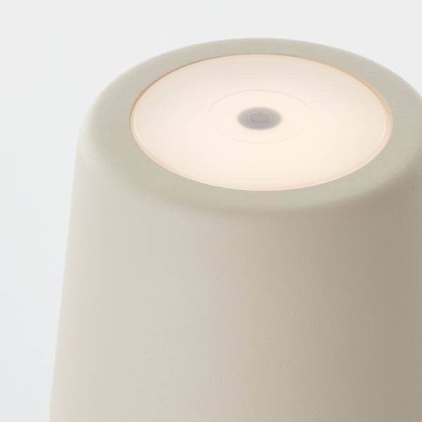 LED-Tischleuchte Kaami - Eisen / Kunststoff - 1-flammig - Beige - 2er Set