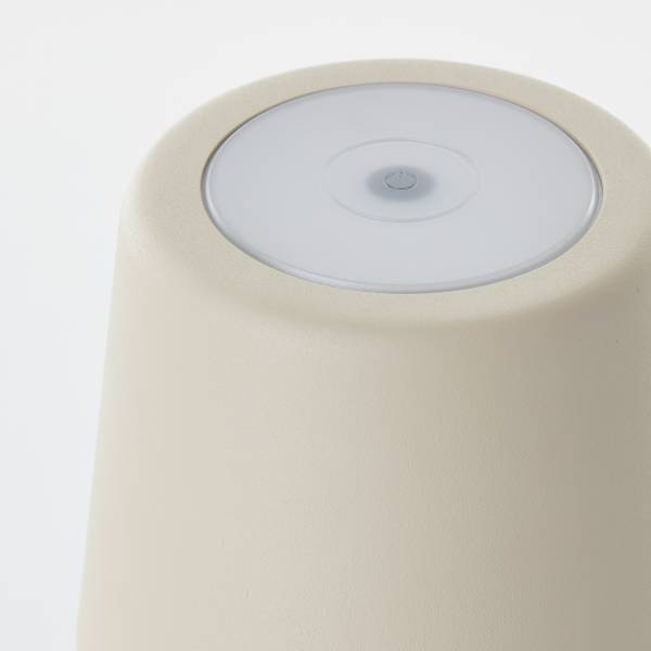 LED-Tischleuchte Kaami - Eisen / Kunststoff - 1-flammig - Beige - 2er Set