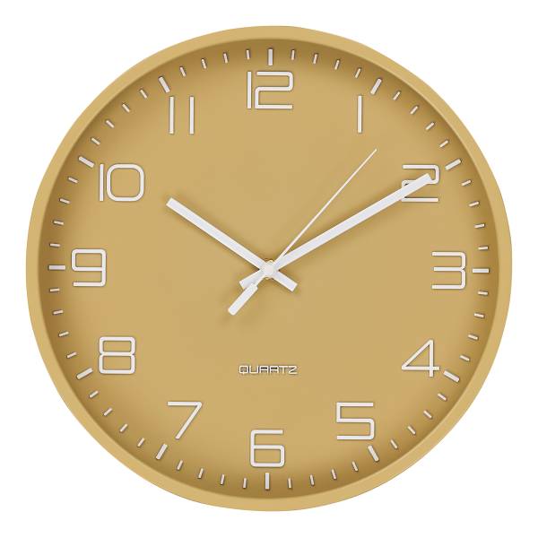 Wanduhr Rosolini - Orange - Klarglas - Polyethylen - 30 x 30 x 4 cm
