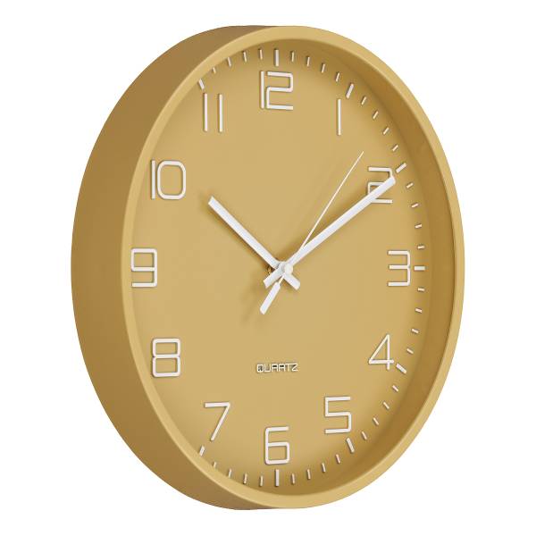 Wanduhr Rosolini - Orange - Klarglas - Polyethylen - 30 x 30 x 4 cm
