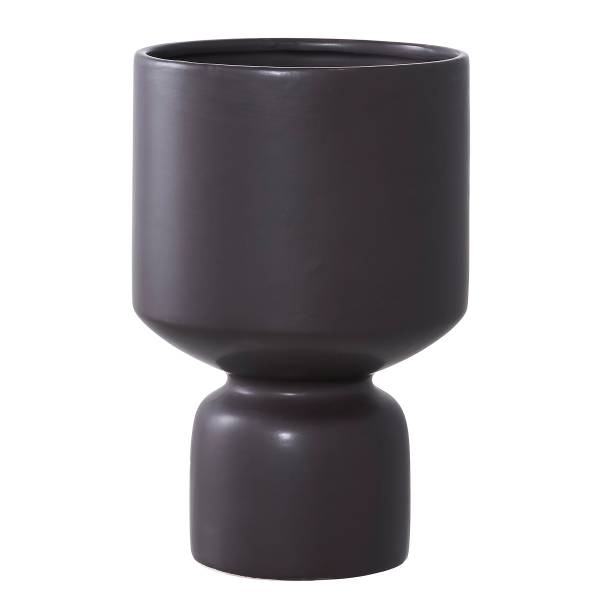 Pflanztopf Novaj - Schwarz - Keramik - 15 x 24 x 15 cm