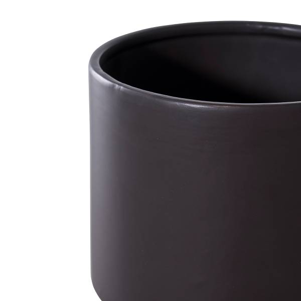 Pflanztopf Novaj - Schwarz - Keramik - 15 x 24 x 15 cm