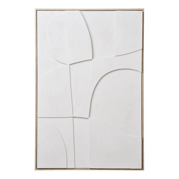 Relief-Bild Madeline Typ A - Weiß - Andere - Holzart/Dekor - 60 x 90 x 3 cm