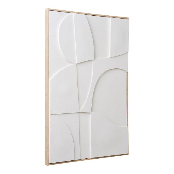Relief-Bild Madeline Typ A - Weiß - Andere - Holzart/Dekor - 60 x 90 x 3 cm