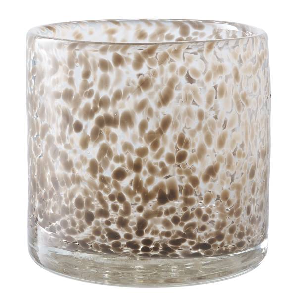 Kerzenhalter Mbean - Braun - Farbglas - 12 x 12 x 12 cm