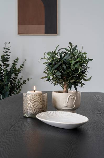 Kerzenhalter Mbean - Braun - Farbglas - 12 x 12 x 12 cm