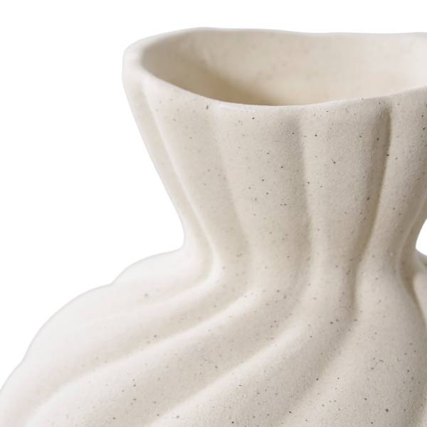 Vasen-Set Pupuh 2-teilig - Weiß - Keramik - 11 x 15 x 11 cm
