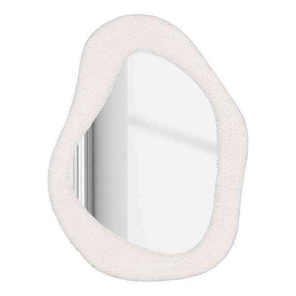 Spiegel Bosa - Weiß - Spiegelglas - 47 x 3.5 x 61 cm