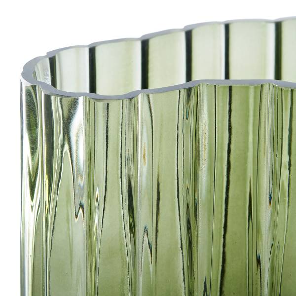 Vase Shaca - Grün - Farbglas - 22 x 27 x 12 cm
