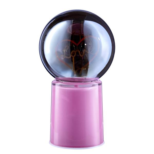 Kugel GLOW BALL Herz - Glas - Lila