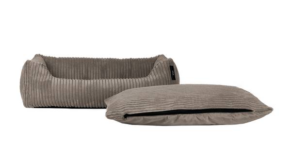 Hundebett Bamy Gr. 1 - Cordstoff - Taupe