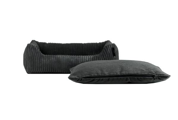 Hundebett Bamy Gr. 1 - Cordstoff - Dunkelgrau