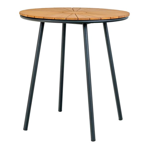 Beistelltisch Cleveland - Schwarz - Braun - Stahl - 70 x 74 x 70 cm