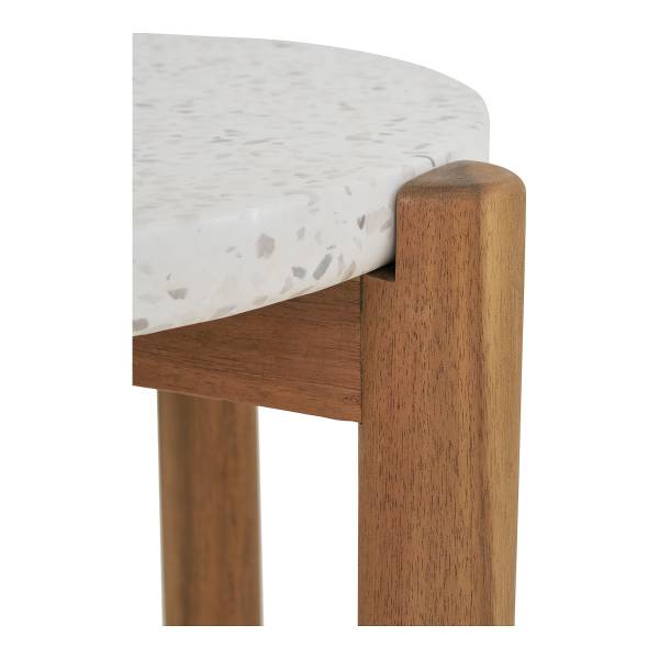 Beistelltisch Terracina - Braun - Weiß - Beton - 37 x 46 x 37 cm