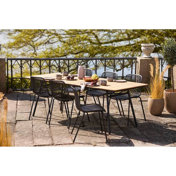 Gartenstuhl Branson 4er-Set - Schwarz