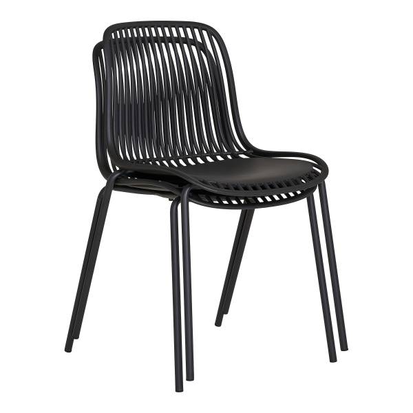 Gartenstuhl Branson 4er-Set - Schwarz