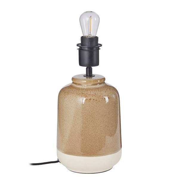 VERICE Tischleuchte keramik - Leinen/Keramik - Creme/Taupe