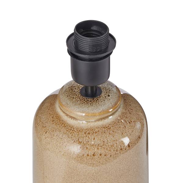 VERICE Tischleuchte keramik - Leinen/Keramik - Creme/Taupe