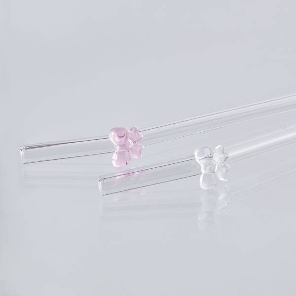 Trinkhalm-Set Set LONG DRINK 5-tlg. - Borosilikatglas - Transparent