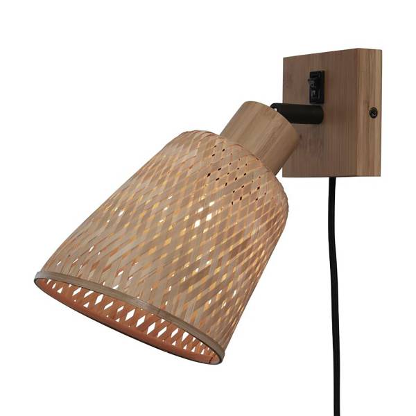 Wandleuchte Java - Bambus - Beige - Beige