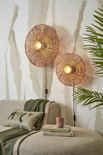 Wandleuchte Zanzibar - Rattan - Beige - Beige