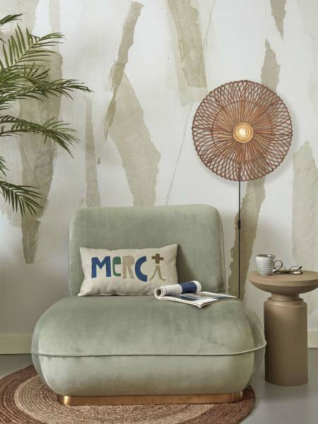 Wandleuchte Zanzibar - Rattan - Beige - Beige