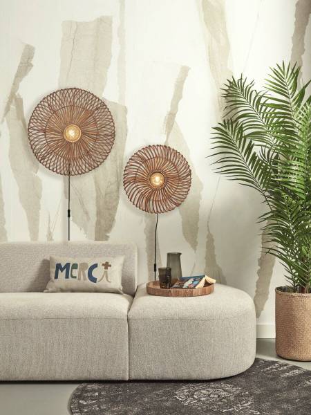 Wandleuchte Zanzibar - Rattan - Beige - Beige