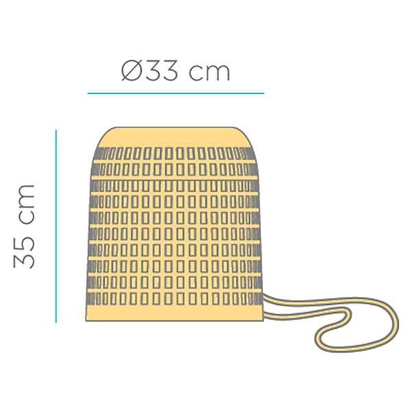 Außenpendelleuchte Positano - Braun - Rattan - 33 x 35 x 33 cm