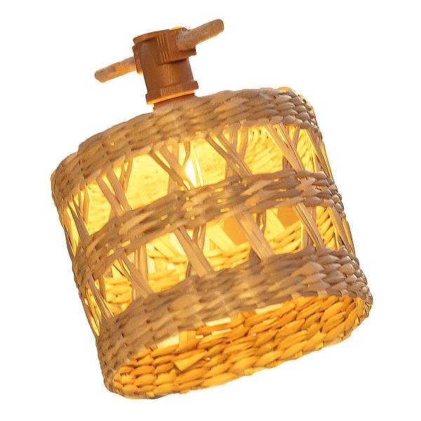 Solar-Lichterkette Alba - Rattan - Braun - 10-flammig