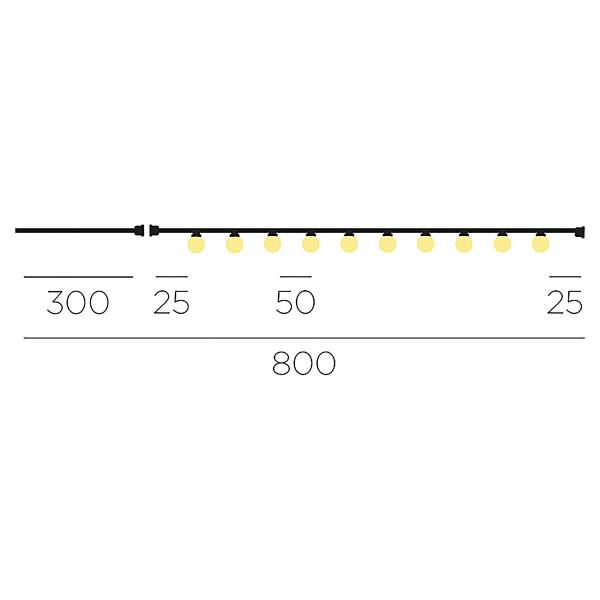 Solar-Lichterkette Alba - Rattan - Braun - 10-flammig