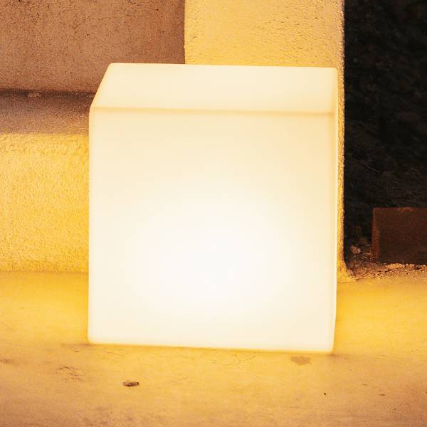 Solarwegeleuchte Cuby Typ A - Kunststoff - Weiß - 1-flammig - 43 x 43 cm