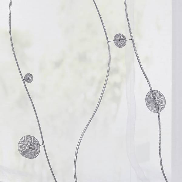 Schlaufenrollo Nelly - Webstoff - Grau - 80 x 140 cm