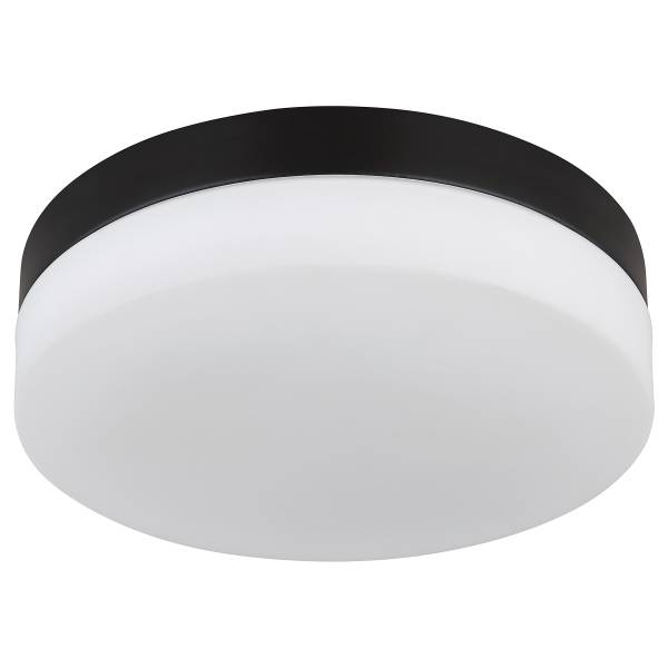 Deckenleuchte Vranos - Aluminium - 2-flammig - Matt Schwarz - Durchmesser: 24 cm