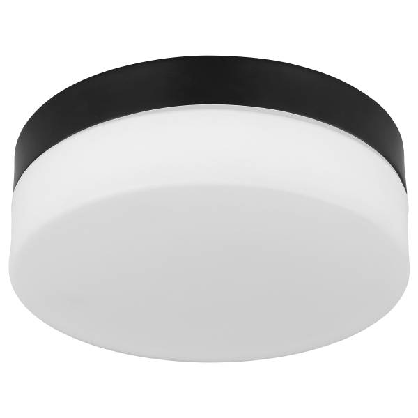Deckenleuchte Vranos - Aluminium - 1-flammig - Matt Schwarz - Durchmesser: 18 cm