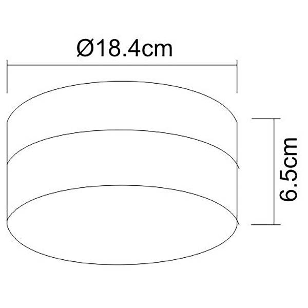 Deckenleuchte Vranos - Aluminium - 1-flammig - Matt Schwarz - Durchmesser: 18 cm